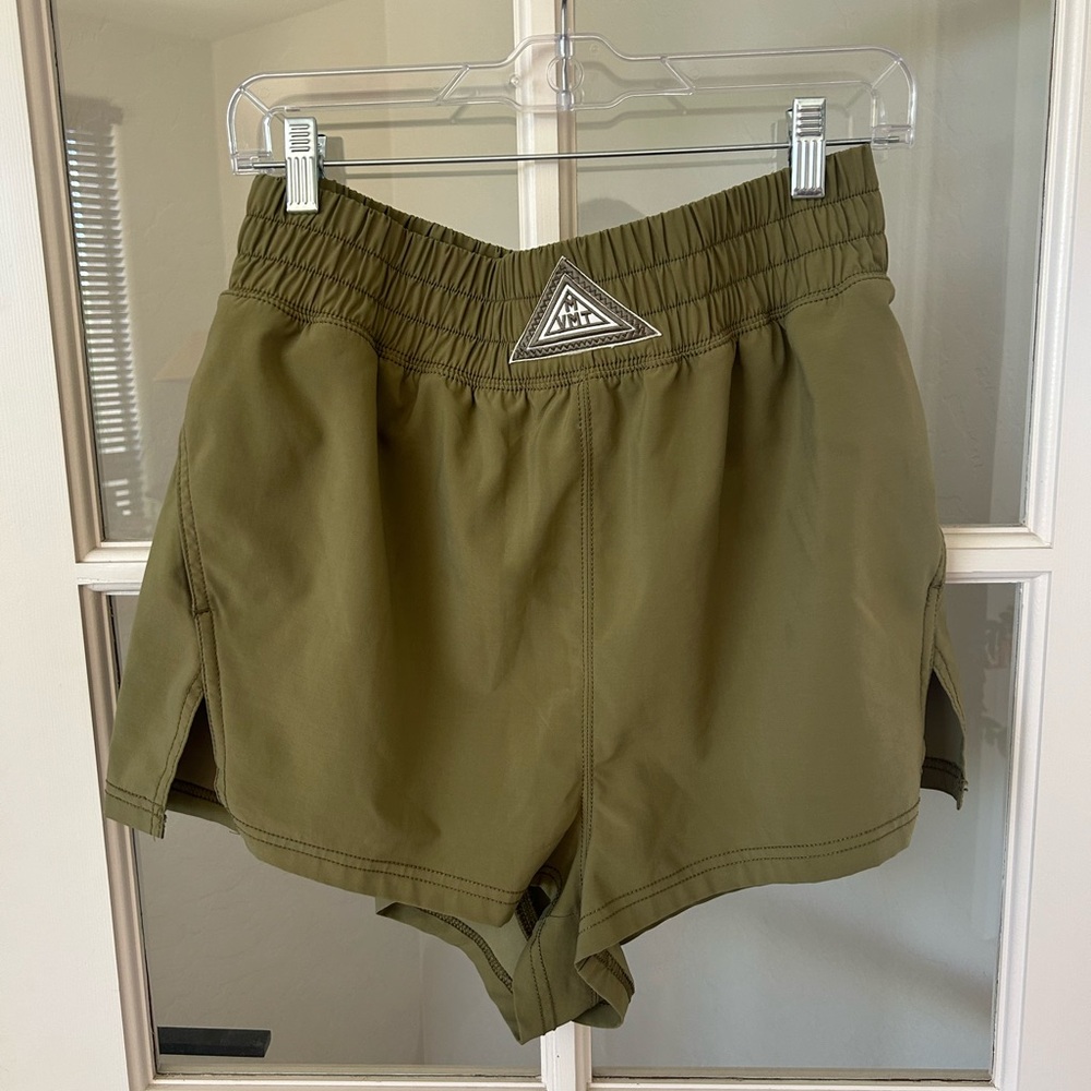 FP MOVEMENT BY FREE PEOPLE Next Round Shorts in Olive Green